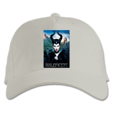 Бейсболка с принтом Малефисента Главный Герой Логотип - белая