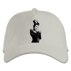 Бейсболка с принтом Малефисента Красивый Героический Принт - белая