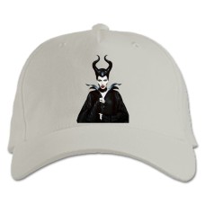 Бейсболка с принтом Малефисента Принт Красивый Герой - белая