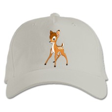 Baseball cap with Print Bambi Little Deer - white