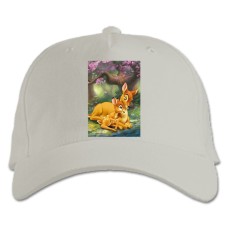 Baseball cap with Print Bambi With Mother - white