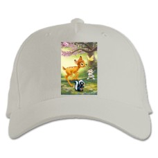 Baseball cap with Print Bambi With Animals - white