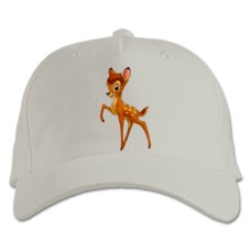 Baseball cap with Print Bambi Deer - white