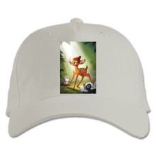Baseball cap with Print Bambi Sunny - white