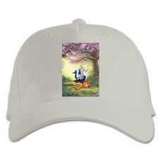 Baseball cap with Print Bambi Friends - white