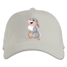 Baseball cap with Print Bambi Rabbit - white