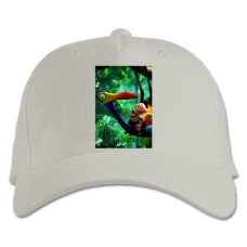 Baseball cap with Print Up Beautiful Bird - white