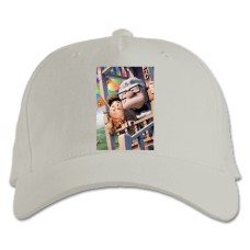 Baseball cap with Print Up Carl Fredricksen With Russell - white