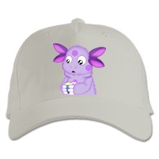 Baseball cap with Print Thoughtful Luntik - white