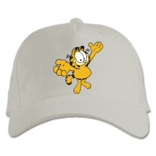 Baseball cap with Print Cat Garfield - white