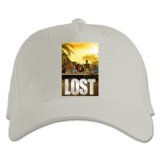 Бейсболка с принтом Остров Лост Тематика - белая