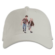 Baseball cap with Print The End Of The F *** Ing World Art - white