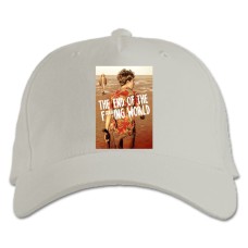 Baseball cap with Print The End Of The F *** Ing World Print - white