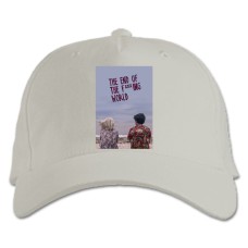 Baseball cap with Print The End Of The F *** Ing World Theme Print - white
