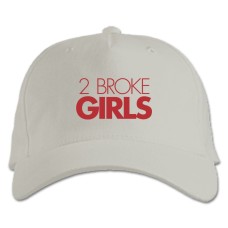 Baseball cap with Print 2 Broke Girls Logo - white