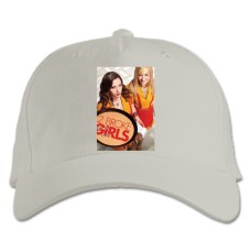 Baseball cap with Print 2 Broke Girls Theme - white