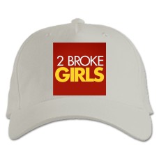 Baseball cap with Print 2 Broke Girls Big Logo - white