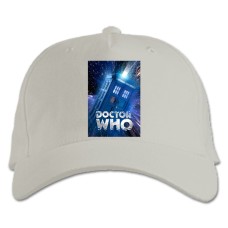 Baseball cap with Print Doctor Who Tardis Logo - white