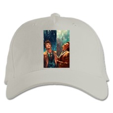 Baseball cap with Print Doctor Who Editin Art - white