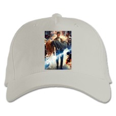 Baseball cap with Print Doctor Who Superhero - white