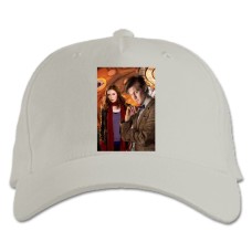 Baseball cap with Print Doctor Who Characters - white