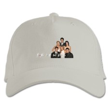 Baseball cap with Print Friends Heroes Print - white