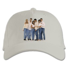 Baseball cap with Print Friends Cute Heroes Print - white
