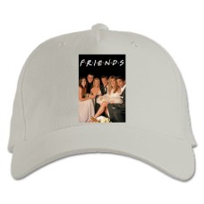 Baseball cap with Print Friends Theme Print - white