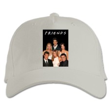 Baseball cap with Print Friends Thematical Print - white