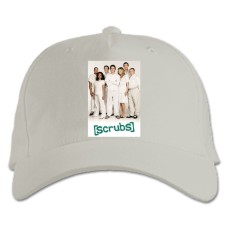 Baseball cap with Print Scrubs Heroes Logo - white