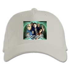 Baseball cap with Print Scrubs Print - white