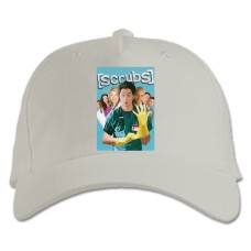 Baseball cap with Print Scrubs Main Theme - white