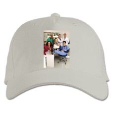 Baseball cap with Print Scrubs All Heroes - white