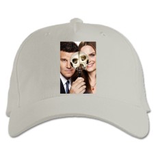 Baseball cap with Print Bones Theme Print - white