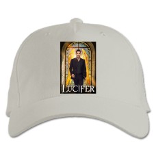Бейсболка с принтом Люцифер Главный Герой Принт - белая