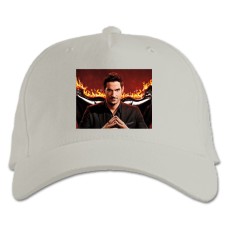 Бейсболка с принтом Люцифер Основной Персонаж - белая