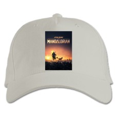 Baseball cap with Print The Mandalorian Print - white