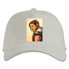 Baseball cap with Print The Mandalorian Cara Dune - white