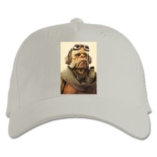 Baseball cap with Print The Mandalorian Kuiil - white