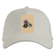 Baseball cap with Print The Mandalorian Art Heroes - white