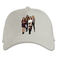 Бейсболка с принтом Милые Обманщицы Герои Принт - белая