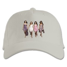 Бейсболка с принтом Милые Обманщицы Девушки Герои Принт - белая