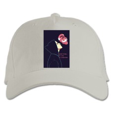 Бейсболка с принтом Мистер Робот Арт - белая