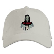 Бейсболка с принтом Мистер Робот Тематика - белая