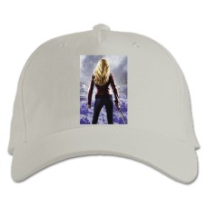 Бейсболка с принтом Однажды В Сказке Герой - белая