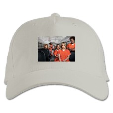 Бейсболка с принтом Оранжевый Хит Сезона Герои - белая