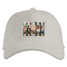 Бейсболка с принтом Оранжевый Хит Сезона Девушки - белая