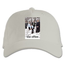 Бейсболка с принтом Офис Герои - белая