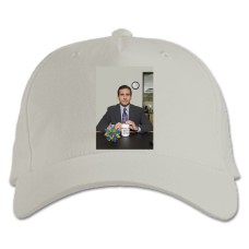 Бейсболка с принтом Офис Майкл Скотт - белая