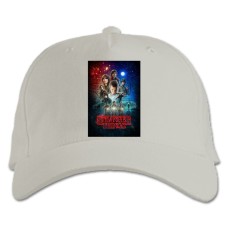 Baseball cap with Print Stranger Things Print - white